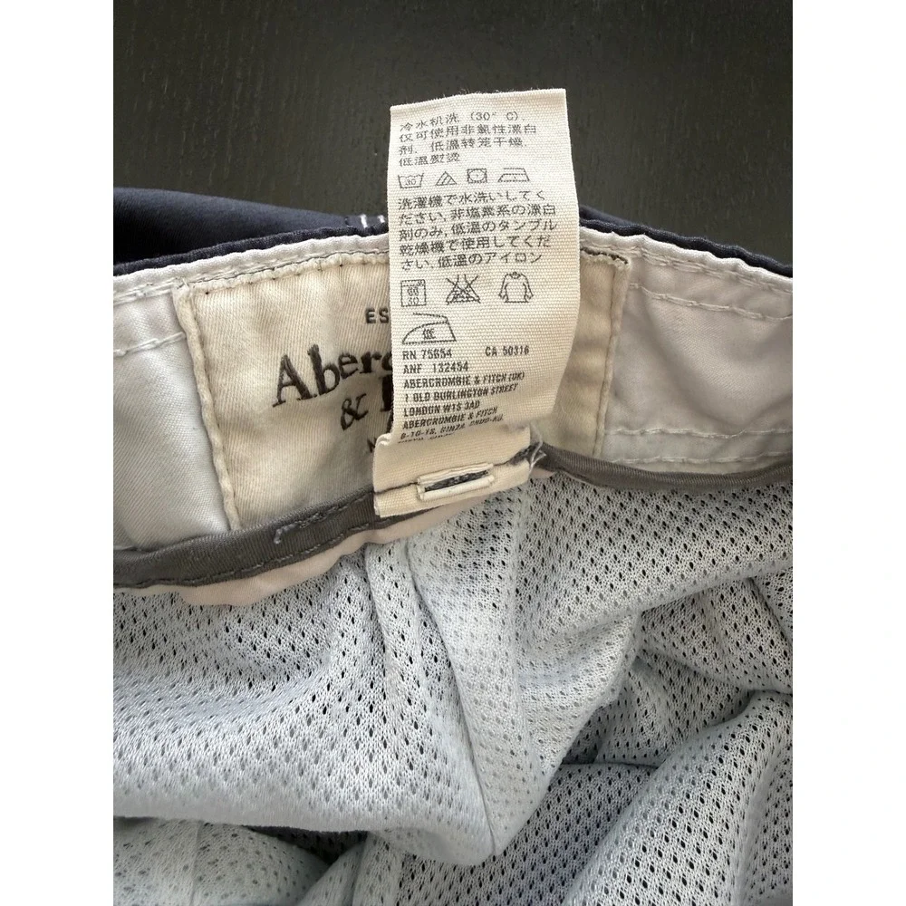 Abercrombie‎ & Fitch Board Shorts Mens M Navy Mesh-Lined Swim Trunks Surf Beach
